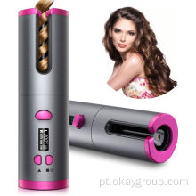 Curling Iron Barril de Cerâmica Portátil Automático Cabelo Curling